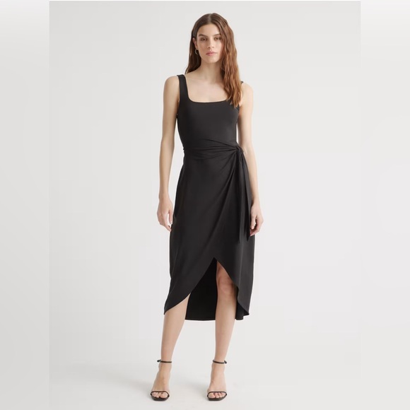 Quince Dresses & Skirts - NWT Quince Tencel Jersey Side Tie Midi Dress Sz XS